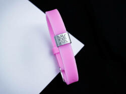 R. M. ékszer MoMents Amulett egyedi medálos MoMents rózsaszín színű szilikon karkötő (18056RM)