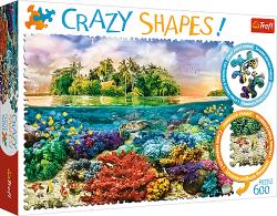 Trefl Puzzle 600 de forme nebune - Insula tropicală (11113)