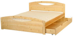 Quality Beds Kréta ágyneműtartós fenyő ágy magas lábvéggel 140x200cm