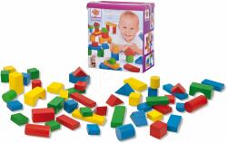 Eichhorn Cuburi din lemn colorate Coloured Wooden Blocks XL Baby Eichhorn extra mari 50 buc de la 12 luni dimensiunea 40 mm (EH50421)