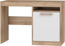 WIPMEB MAXIMUS 02 íróasztal fényes fehér/sonoma tölgy