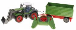 Inlea4Fun Tractor agricol cu remorcă și telecomandă - 1: 28 - verde (RA-ZRC.QY8301AG)
