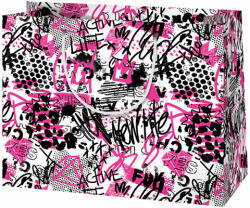 Cardex Csajos Graffiti mintás közepes méretű ajándéktáska 18x22, 7x10cm (40902) - jatekshop