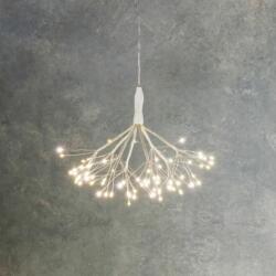 LucaLight Dandelion hanging silver twinkling classic fehér led fényfűzér 80 égõvel