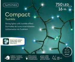 Lumineo compact twinkle hideg fehér, kék led fényfüzér, 750 égõvel