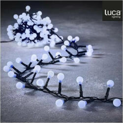LucaLight snake light berry vízálló hideg fehér fényű LED fényfűzér 550 égõvel, 8 funkcióval és idõzítõvel