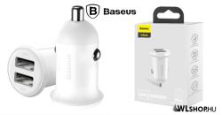 Baseus Autós töltő, Baseus, Grain Pro 2USB aljzat 4.8A - Fehér