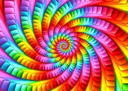 Enjoy - Puzzle Spirala curcubeu psihedelic - 1 000 piese