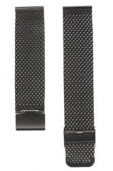 Curea de ceas metalica, bratara tip plasa din metal, 20 mm x 18 cm, negru - 300X20NEGRU - ellegant