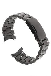 Curea de ceas din metal, 22 mm x 17 cm, negru - ellegant