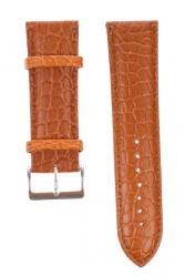 Nagata Curea de ceas din piele, cu model de crocodil, 24 mm x 19 cm, maro deschis - ellegant