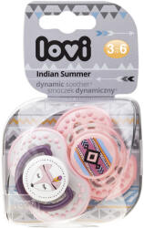 LOVI Lovi, Indian Summer Girl, suzeta dinamica din silicon, 3-6 luni, 2 buc