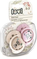 LOVI Lovi, Wild Soul Girl, suzeta dinamica din silicon, 0-3 luni, 2 buc