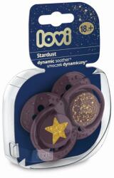 LOVI Lovi, Stardust Violet, suzeta dinamica din silicon, 18 luni+, 2 buc