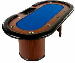 GamesPlanet® Masă de poker XXL Royal Flush, 213 x 106 x 75cm, albastru (20030121)