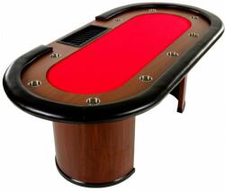 GamesPlanet® Masă de poker XXL Royal Flush, 213 x 106 x 75cm, roșu (20030120)