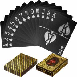 GamesPlanet® Cărți de poker plastic - negru / auriu (20030142)