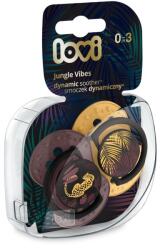 LOVI Lovi, Jungle Vibes Girl, suzeta dinamica din silicon, 0-3 luni, 2 buc