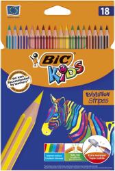 BIC Bic, Kids, Eco Evolution Stripes, creioane, 18 culoare