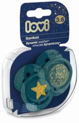 LOVI Lovi, Stardust Green, suzeta dinamica din silicon, 3-6 luni, 2 buc