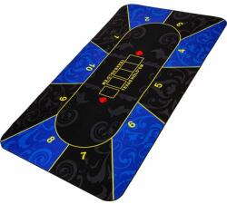 GamesPlanet® Blat poker pliabil, albastru / negru, 200 x 90 cm (20030152)