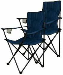divero Set de 2 scaune pliante albastre de camping (ZGC34384_SL2)