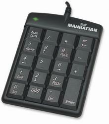 MANHATTAN Tastatura numerica ultra subtire USB negru, Manhattan (176354)
