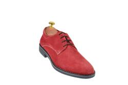 Rovi Design Oferta marimea 41- Pantofi barbati casual din piele naturala intoarsa, culoare visiniu - LPAVELV