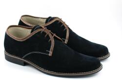 Rovi Design Oferta marimea 42- Pantofi barbati casual din piele naturala intoarsa, culoare neagra, LP34NM - ellegant
