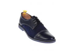 Lucianis style Oferta marimea 40, 44 - pantofi barbati casual din piele naturala bleumarin L858BLM