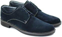 Rovi Design Oferta marimea 37, 40, 45 -Pantofi barbati casual, eleganti din piele naturala intoarsa bleumarin - LPAVELBLM