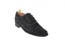 Rovi Design Oferta marimea 40 - Pantofi barbati eleganti din piele naturala, intoarsa, culoare gri inchis, LP32G - ellegant