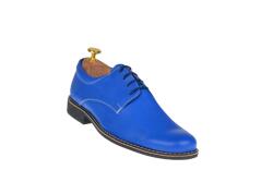 Rovi Design Oferta marimea 40 - Pantofi barbati casual - eleganti din piele naturala albastra - LP80ALBASTRU