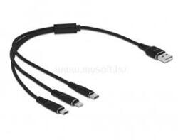 Delock 87152 30cm 3 az 1-ben USB-A - Lightning/MicroUSB/USB-C töltő kábel (DL87152) (DL87152)