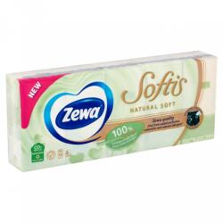 Zewa Softis zsebkendő 4 réteg 10x9db Natural Soft