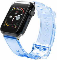 Apple Watch 4/5/6/7/8/SE (38/40/41mm) Strap Light Silicone óraszíj kék