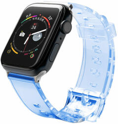 Apple Watch 4/5/6/7/8/SE/Ultra (42/44/45/49mm) Strap Light Silicone óraszíj kék