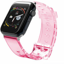 Apple Watch 4/5/6/7/8/SE (38/40/41mm) Strap Light Silicone átlátszó óraszíj