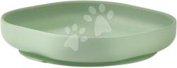 Beaba Farfurie pentru bebeluși Silicone Suction Plate Beaba Sage Green verde din silicon de la 4 luni (BE913551)