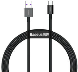 Baseus Cablu de date pentru incarcare rapida Baseus Superior USB - USB Typ C 66 W (11 V / 6 A) Huawei SuperCharge SCP 1 m negru (CATYS-01)