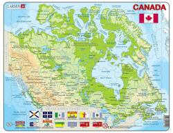 Larsen Puzzle maxi Canada, orientare tip vedere, 100 de piese, Larsen EduKinder World