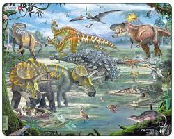 Larsen Puzzle maxi Dinozauri fascinanti, orientare tip portret, 65 de piese, Larsen EduKinder World