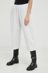 American Vintage pantaloni de trening din bumbac femei, culoarea gri, neted 99KK-SPD06Z_09X