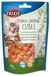 Trixie Premio Cheese Chicken Cubes - jutalomfalat (csirke, sajt) macskák részére 50g