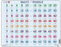 Larsen Puzzle maxi Inmultiri cu acelasi numar, orientare tip vedere, 80 de piese, Larsen EduKinder World
