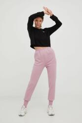 Reebok Classic pantaloni de trening femei, culoarea roz, neted 9BYY-SPD07A_39X