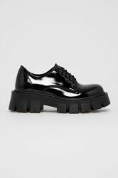 Altercore Pantof Deidra Vegan Black Patent femei, culoarea negru, cu platformă MPY8-OBD01B_99X