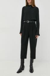 MICHAEL Michael Kors pantaloni femei, culoarea negru, drept, high waist 9BYY-SPD0B0_99X