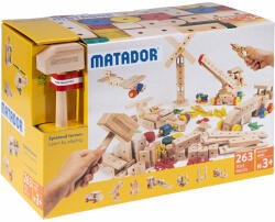 Matador Set cuburi de constructie din lemn Maker 263 piese, +3 ani Matador EduKinder World