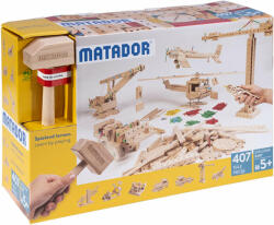 Matador Set cuburi de constructie din lemn Explorer 407 piese, +5 ani Matador EduKinder World